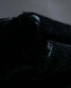 "VALENTINO" Gunmetal design black pony leather shoulder bag