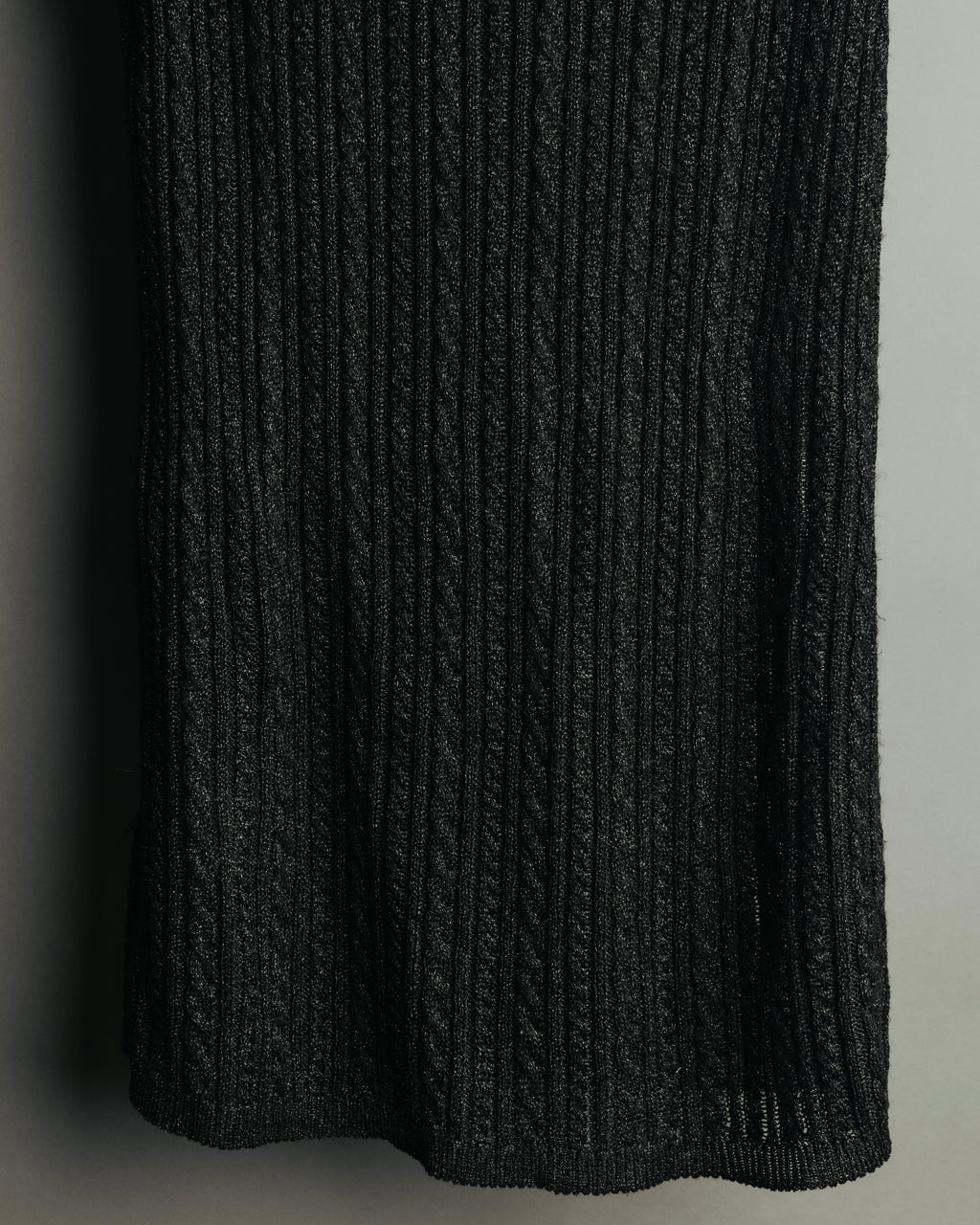 "Yves Saint Laurent" 80's-90's Metallic ribbed sleeveless knit top