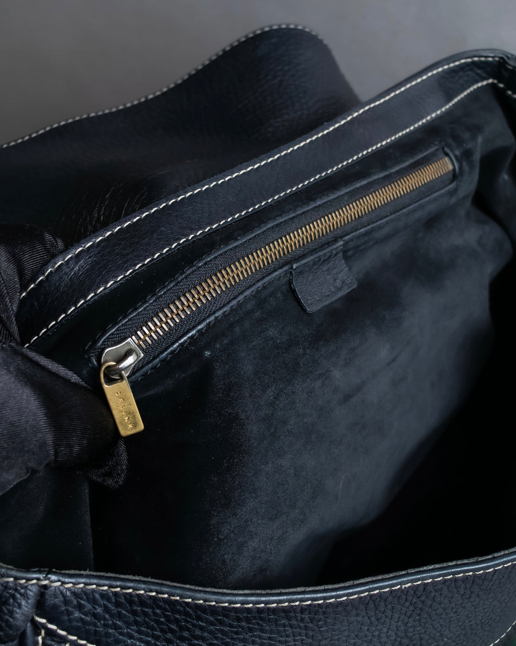 "CELINE" Gold buckle design large shoe bag shoulder bag