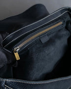 "CELINE" Gold buckle design large shoe bag shoulder bag