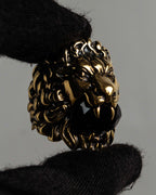 "GUCCI" Michele period lion head gold ring
