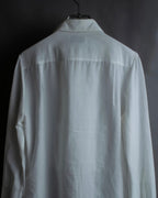 "Saint Laurent" 22SS Ribbon lace design tuxedo shirt