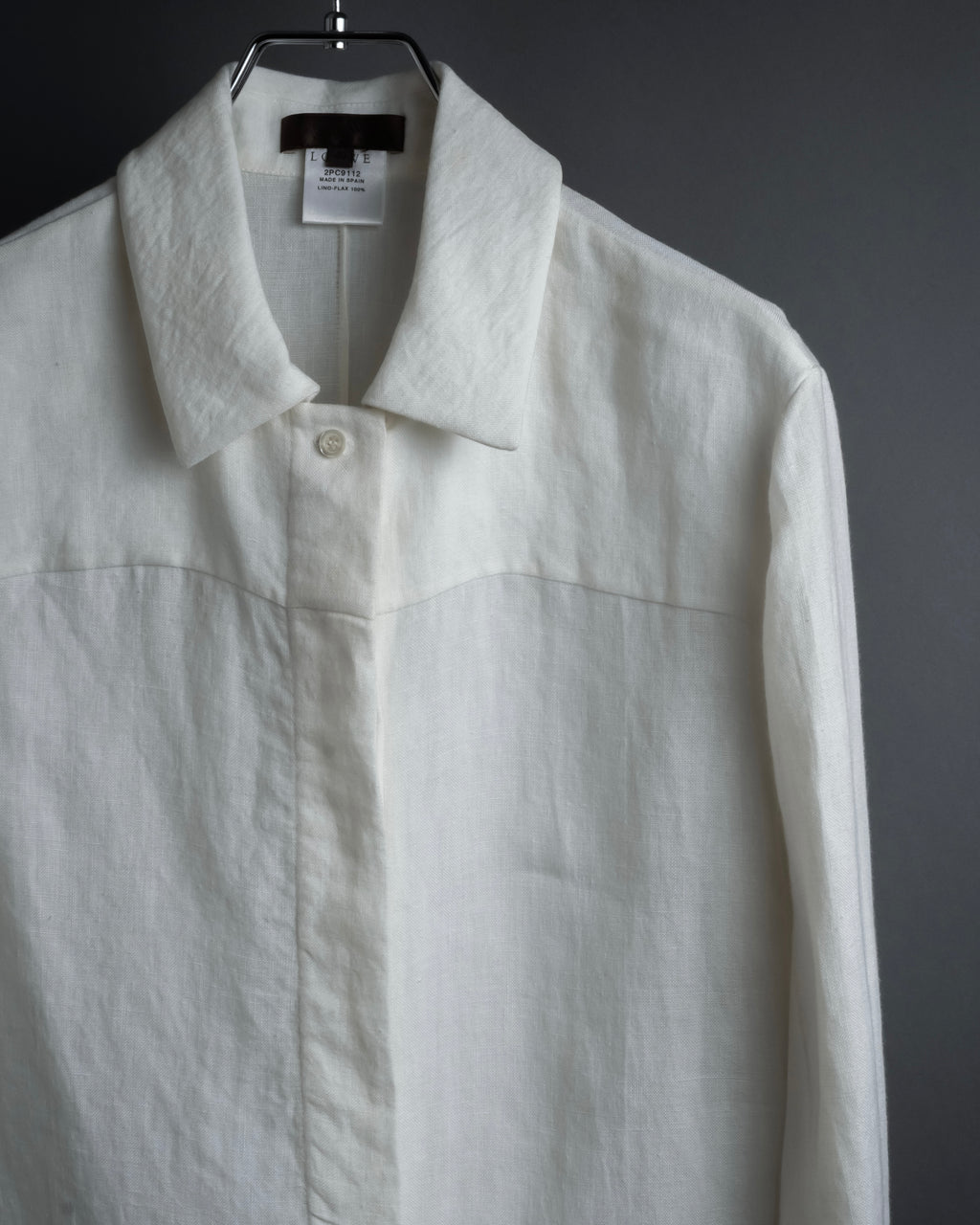 "LOEWE" 00's Fly front linen shirt