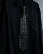 "JEAN PAUL GAULTIER" Typography logo pattern silk neck tie