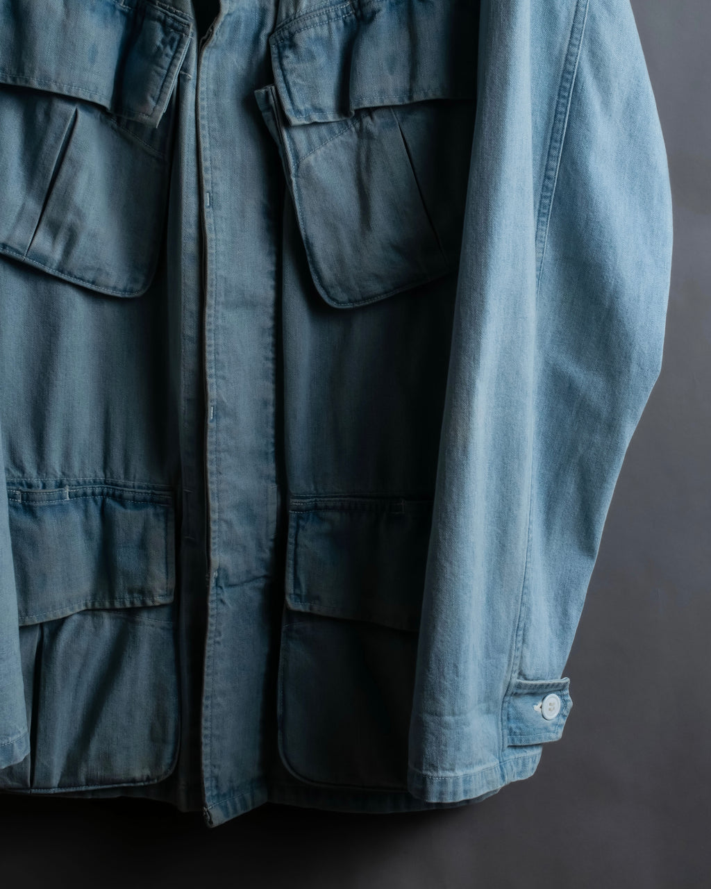 "COMOLI" Flap pocket design oversized denim jacket