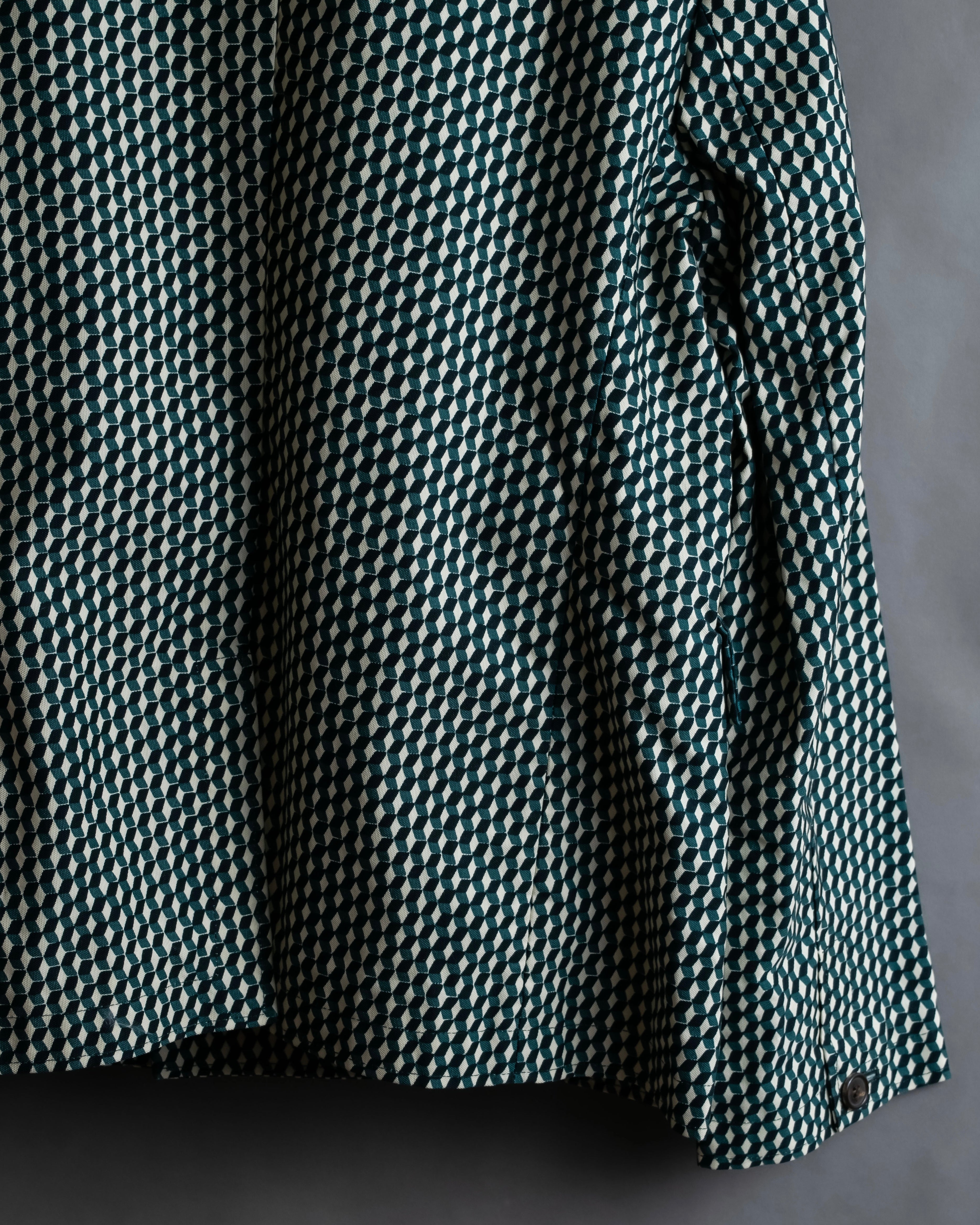 "MARNI" Geometric pattern double-breasted tailored jacket