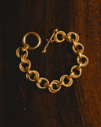 “CELINE” Late 80’s-early 90’s twisted rope circle link toggle bracelet