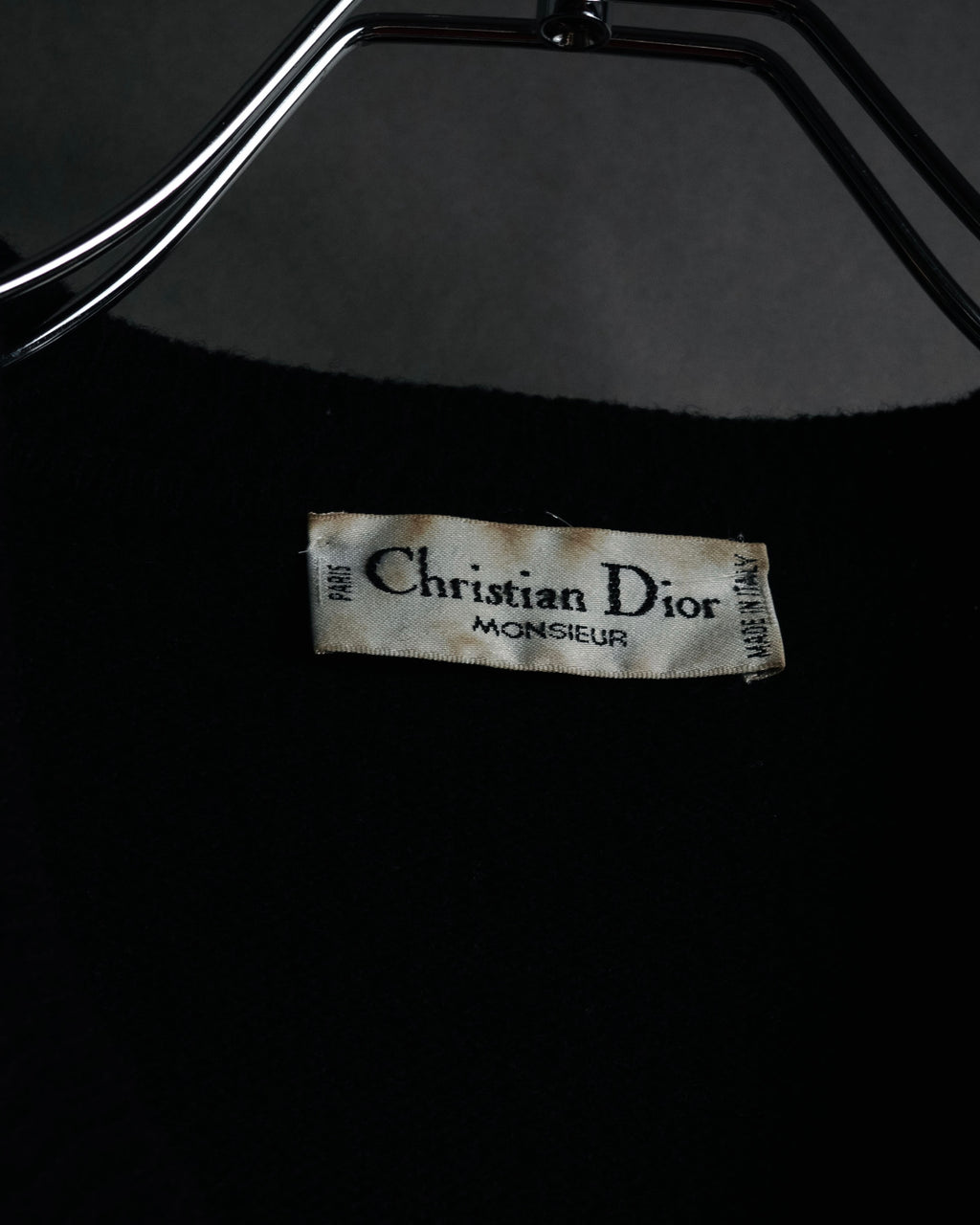 “Christian Dior MONSIEUR” 80’s-90’s Deep v-neck pure wool knit
