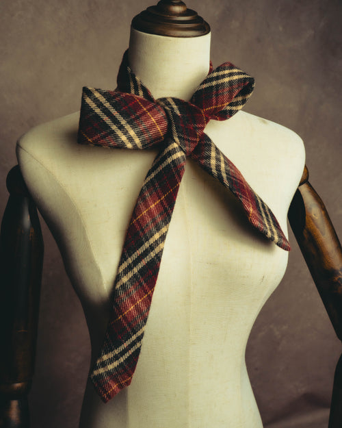 "GUCCI" 90's-00's Checked wool necktie