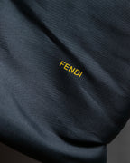 "FENDI" Animal embroidery design boa combination shoulder bag
