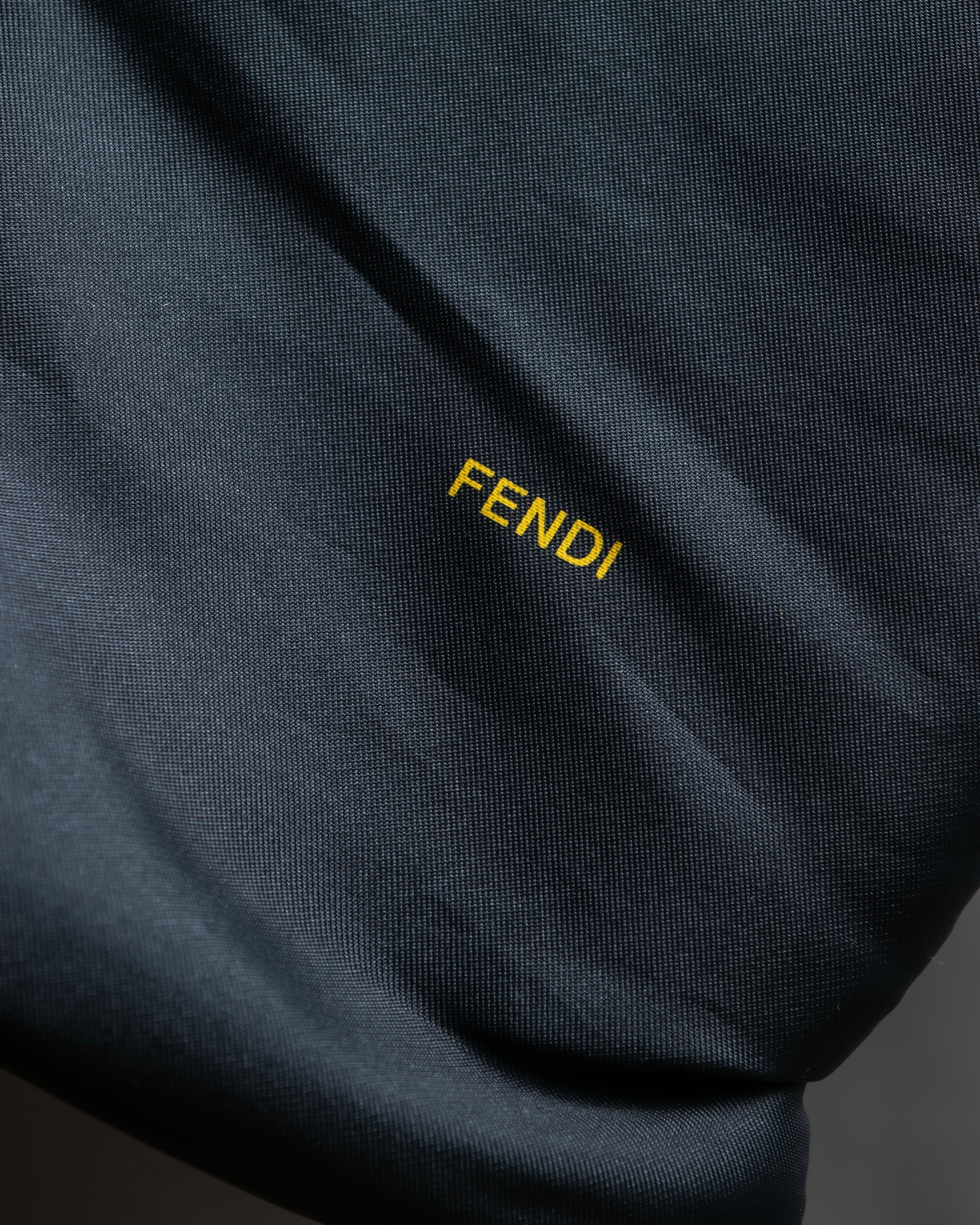 "FENDI" Animal embroidery design boa combination shoulder bag
