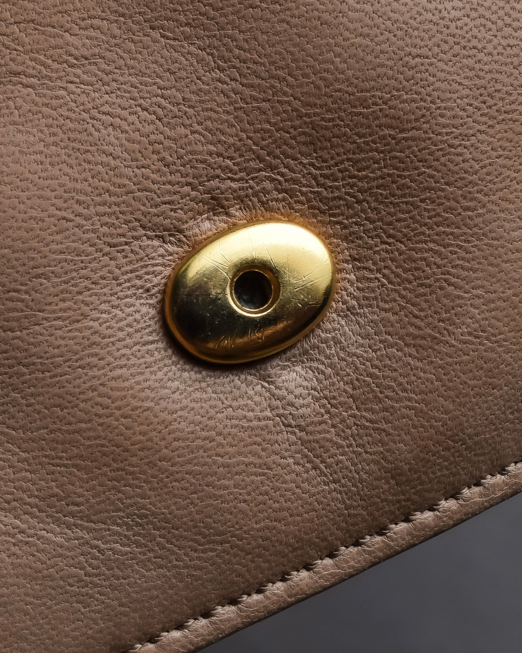 "HERMES" 70's Diamond stitched envelope leather bag