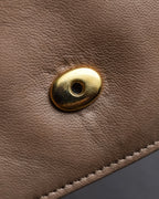 "HERMES" 70's Diamond stitched envelope leather bag