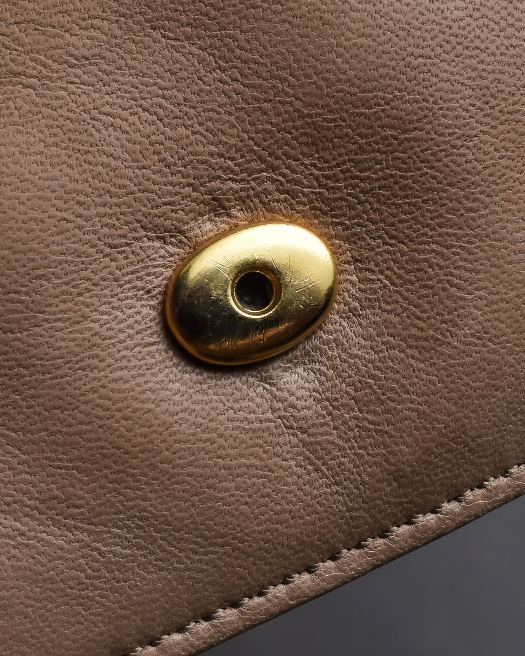 "HERMES" 70's Diamond stitched envelope leather bag