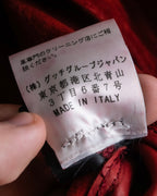 "GUCCI" 1990’s Tom Ford period deep red color suede long trench coat