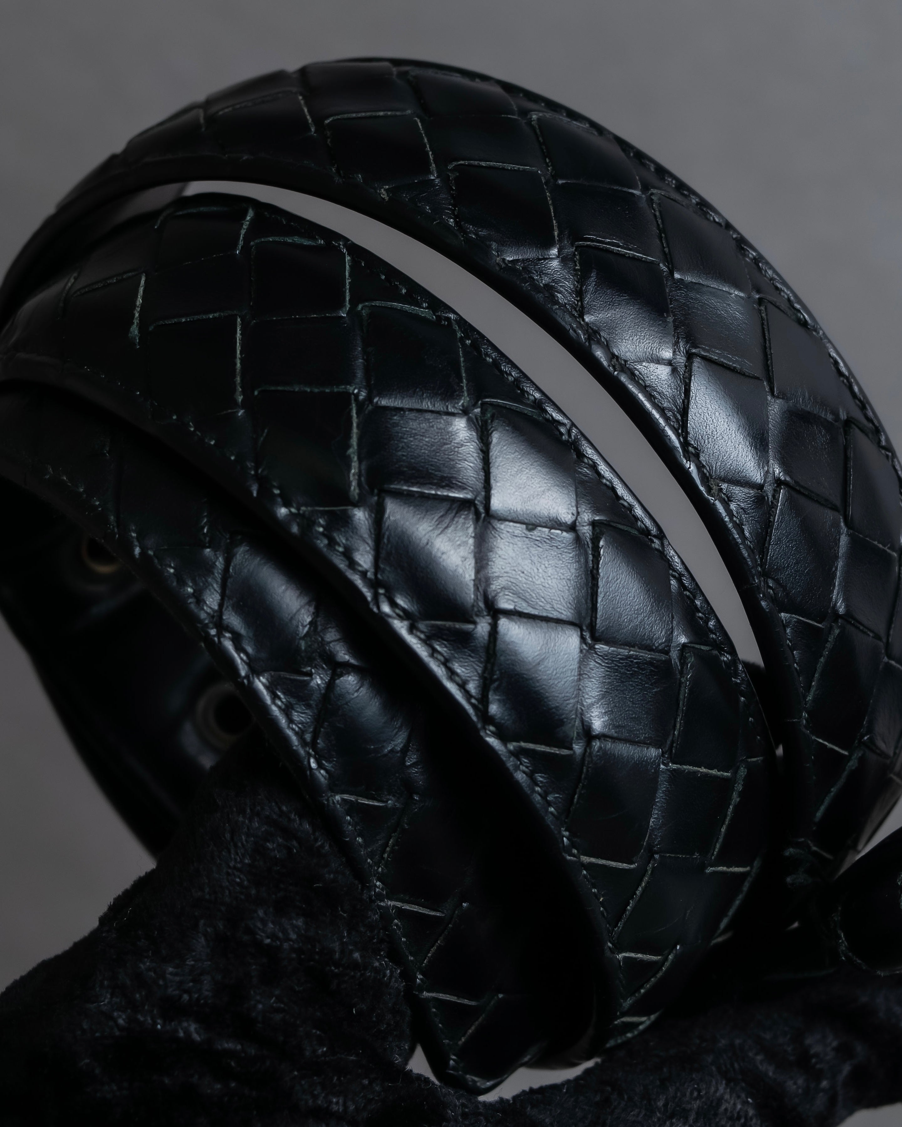 "BOTTEGA VENETA" Intrecciato leather belt