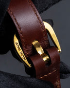 "Salvatore Ferragamo" Coin motif metal design leather hand bag