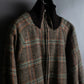 "ETRO" Multi-check pattern high neck ribbed knit blouson