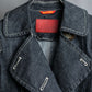 "Vivienne Westwood RED LABEL" Asymmetrical button design mid length denim coat