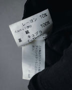 –SPECIALS– "Yves Saint Laurent" 90’s Mid gingham check velvet lapel tailored vest