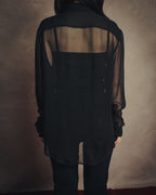 -SPECIAL- “SAINT LAURENT” 2013-2017 Sheer black dress shirt
