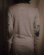 "Maison Margiela" 2014 AW fine gauge V-neck knit dress with elbow patches