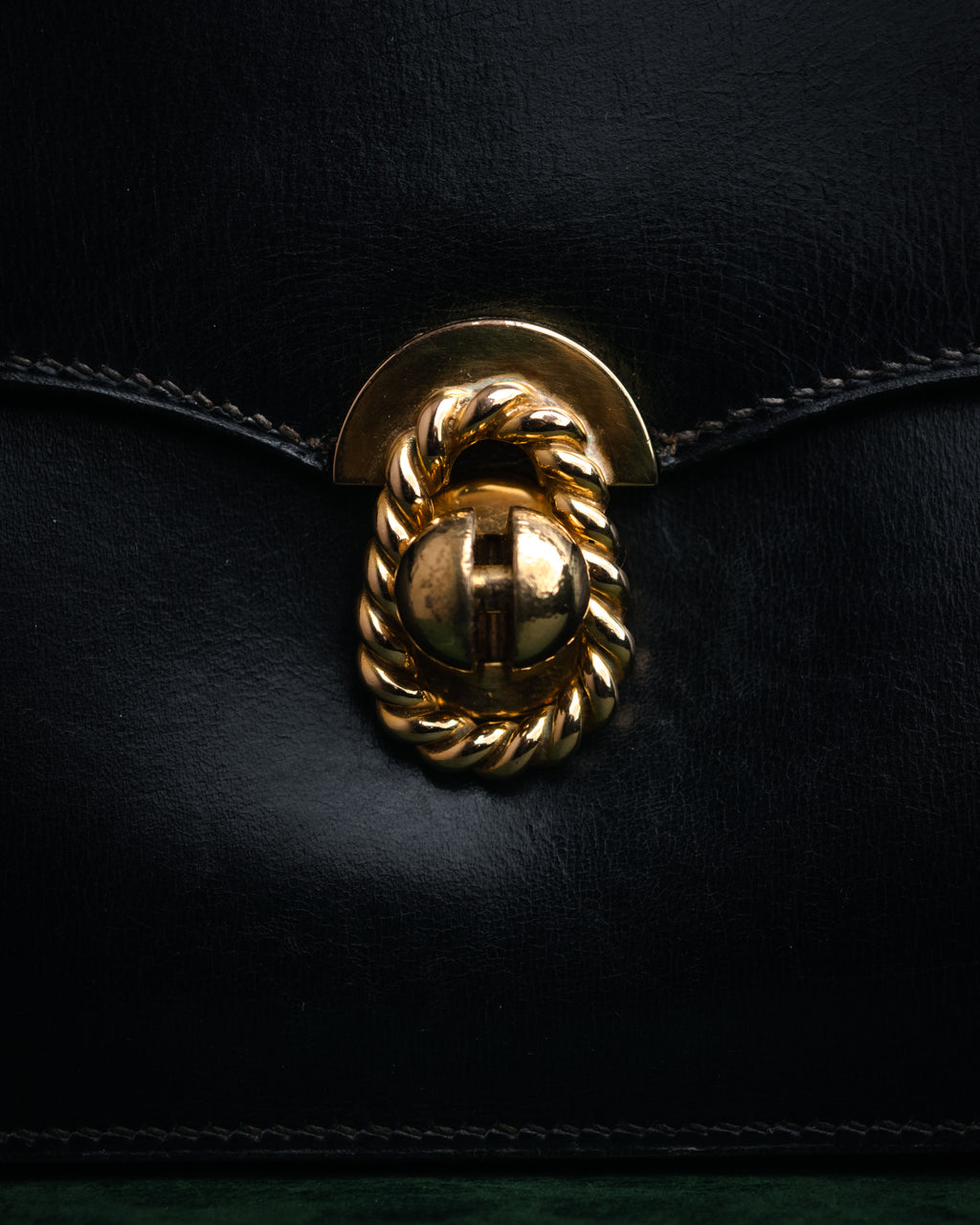 –SPECIAL– “HERMES” 50’s-60’s Escale box calf top handle bag