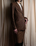 "LOEWE" Three-dimensional ribbed lamb leather set up