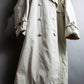 "MARILYN DE PEREL" Covered button detail  Ivory feminine trench coat