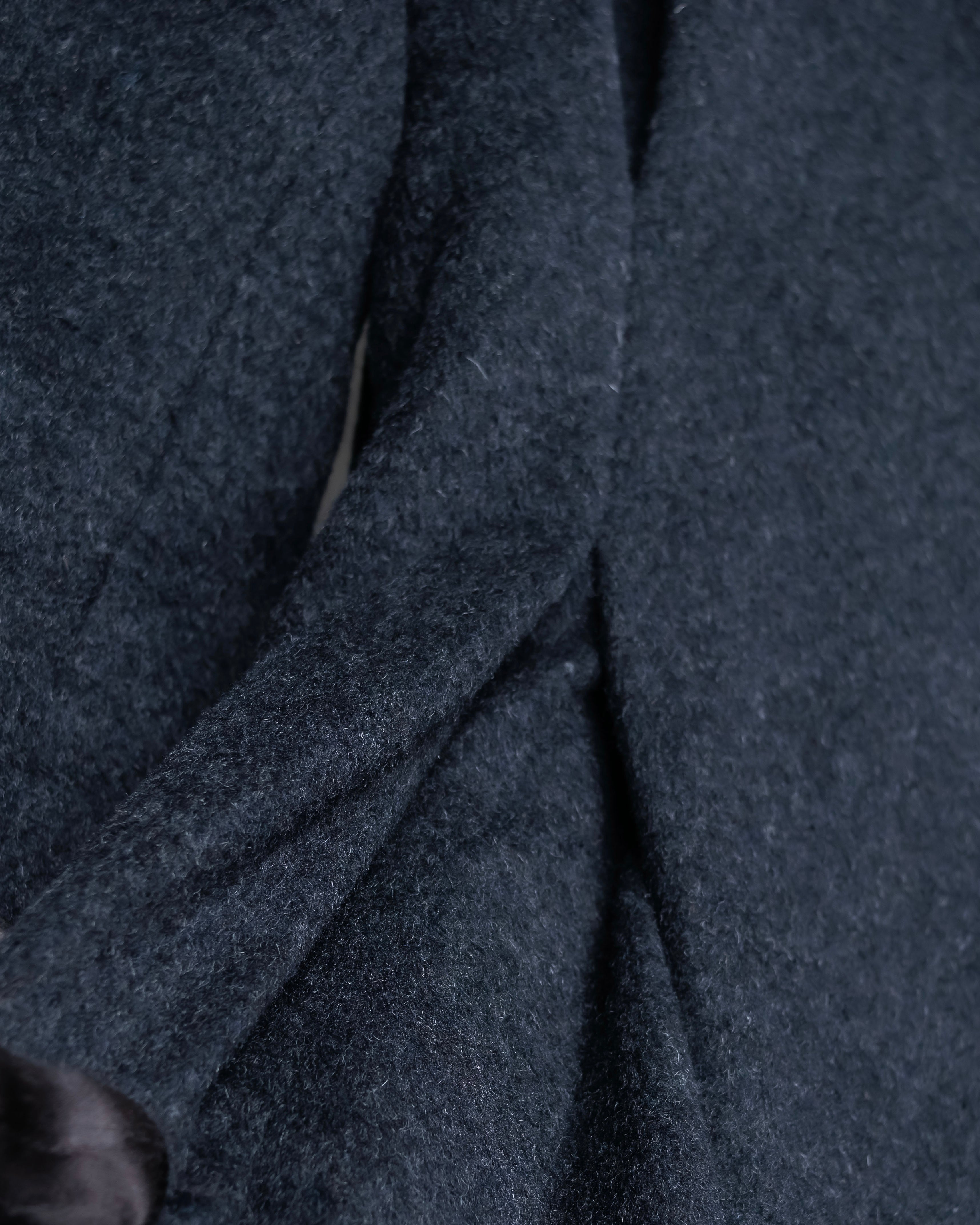 "RUIRUE BOUTIQUE" Shawl collar flare silhouette coat