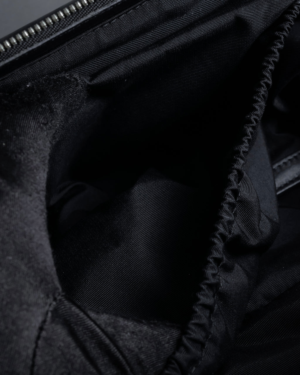 "Christian Dior" CD motif charm design gathered leather hand bag