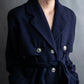 "DIOR" Double gun flap belted chester field coat