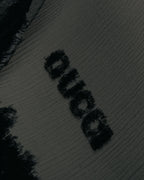 “GUCCI” 90’s-00’s Sheer velvet trimmed silk blend stole