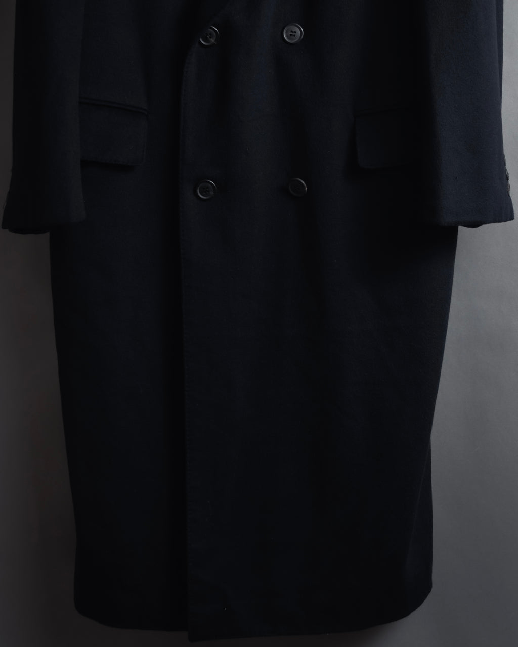 Abrigo doble botonadura de lana de los años 90 de YVES SAINT LAURENT