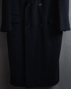 Abrigo doble botonadura de lana de los años 90 de YVES SAINT LAURENT