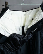 "COMME des GARCONS" Ruffle & tulle asymmetrical docking sarouel slacks