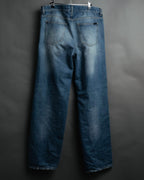 -SPECIAL- “SAINT LAURENT” 2023’s Long extreme baggy faded denim jeans