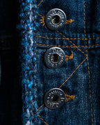 “D&amp;G” Tweed attached bijou button denim jacket