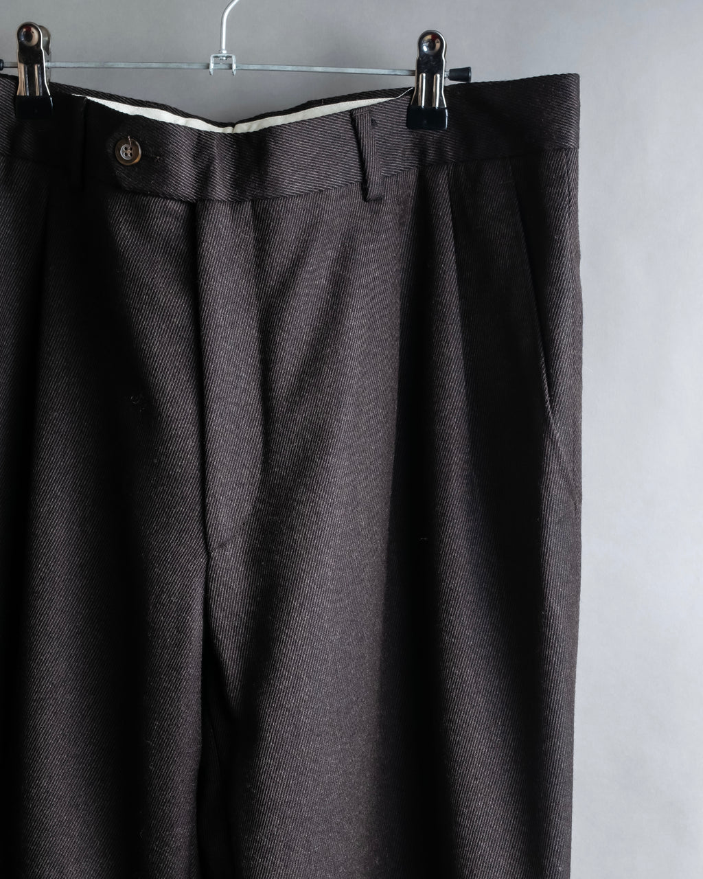 "Vintage wide tapered double-finished slacks"