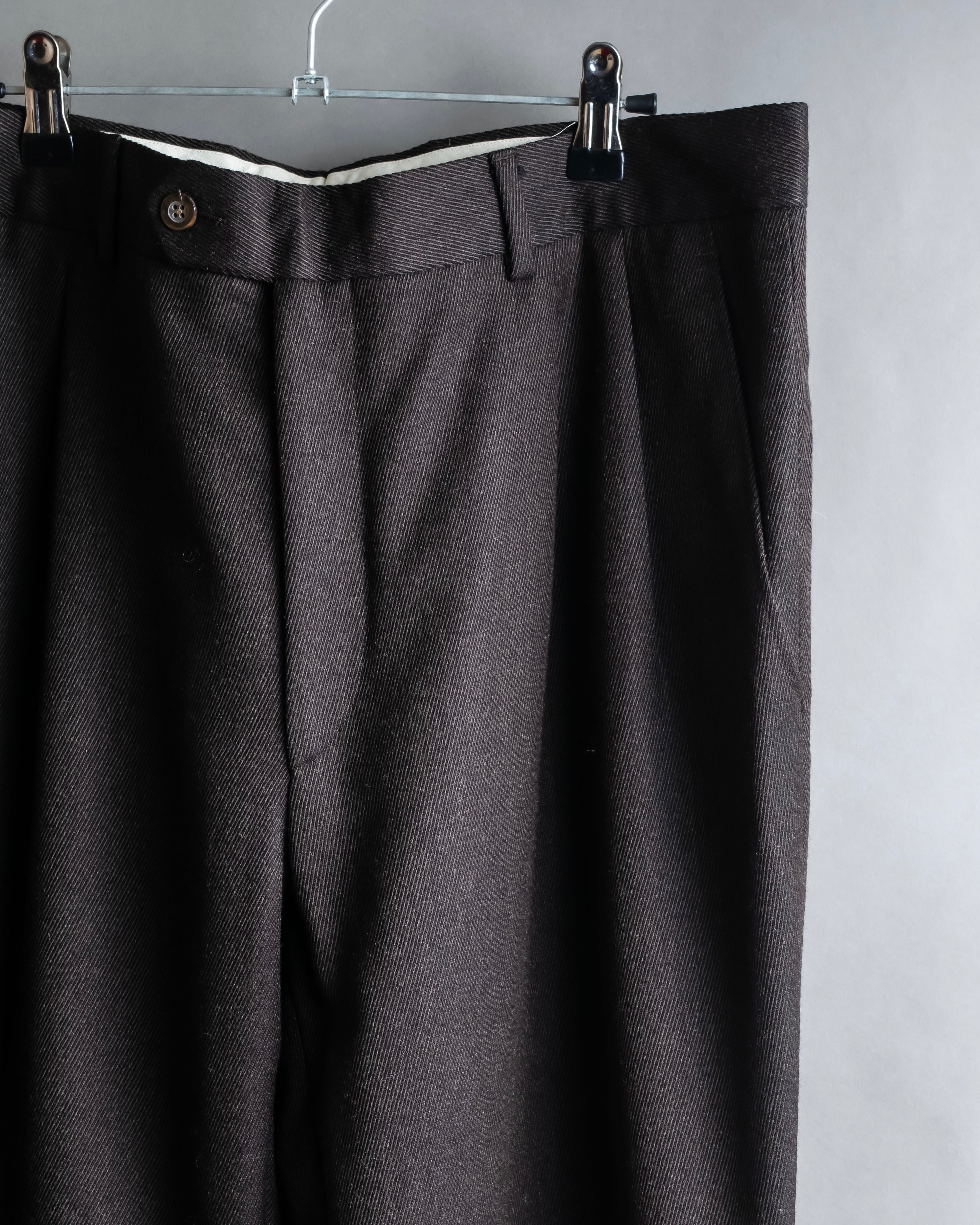 "Vintage wide tapered double-finished slacks"
