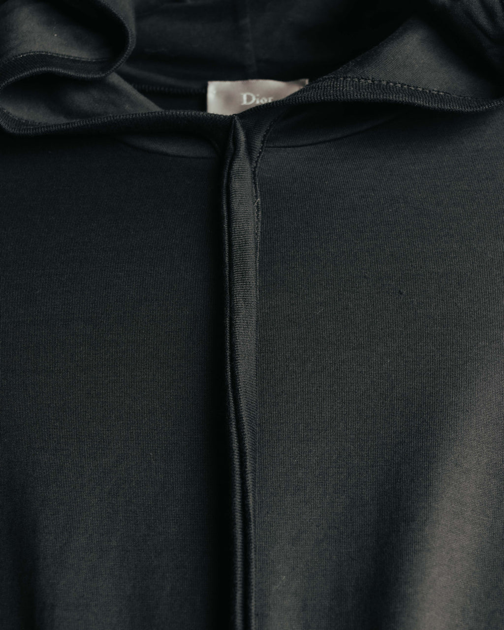 "Dior" 00's Vintage minimalist full-zip jersey hooded sweatshirt