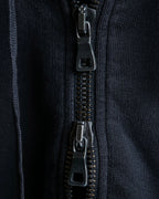 "BALMAIN" Side fastener design oversized double zipper hoodie