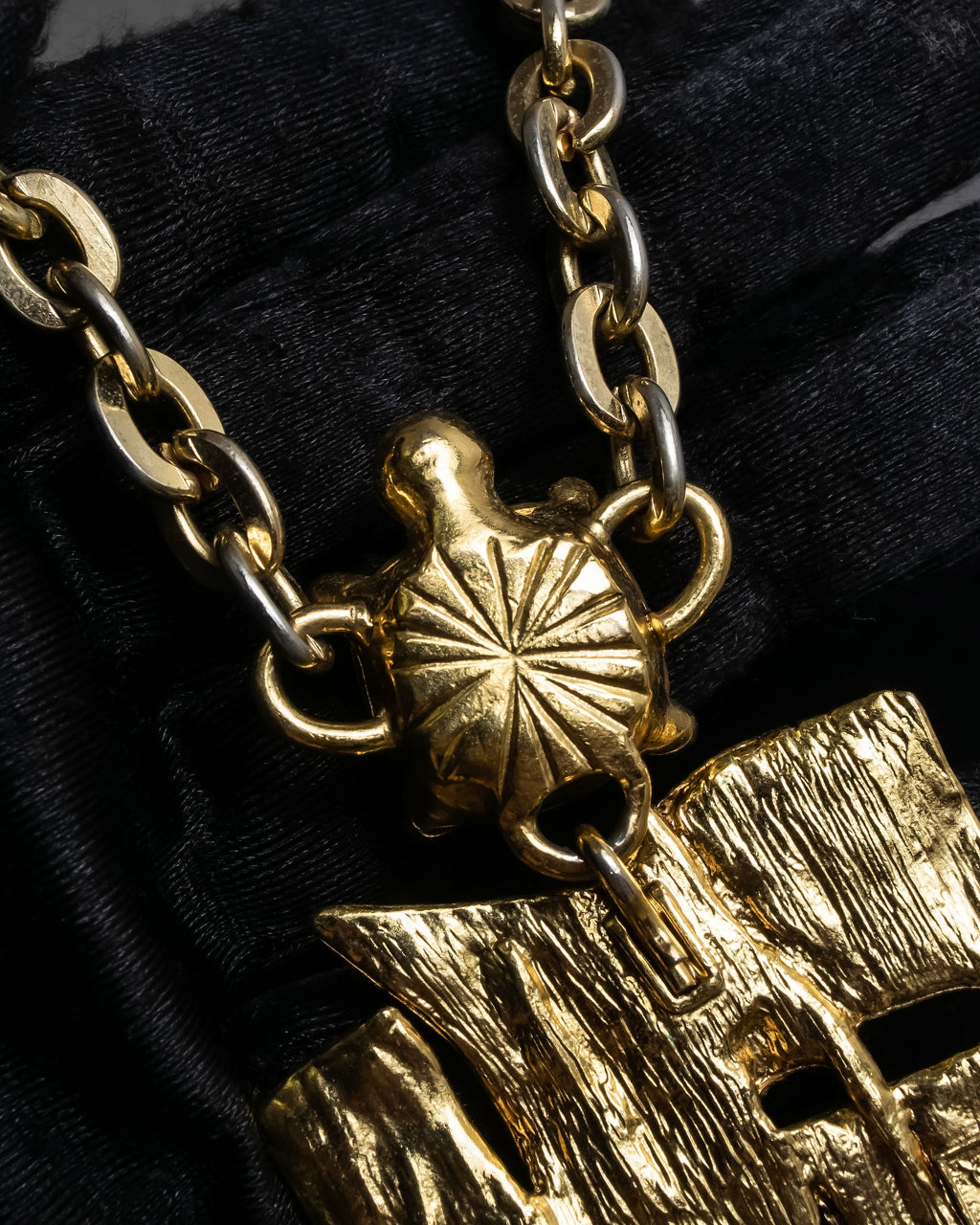 "YVES SAINT LAURENT" Crystal-embellished gold necklace