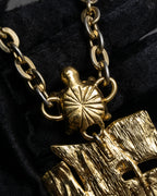 "YVES SAINT LAURENT" Crystal-embellished gold necklace