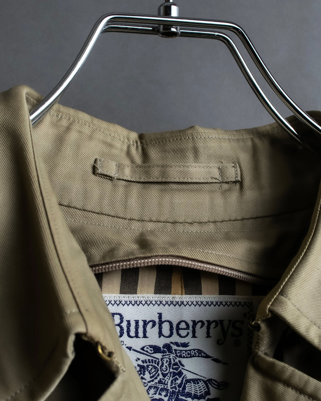 "BURBERRYS" Military detail long trench coat