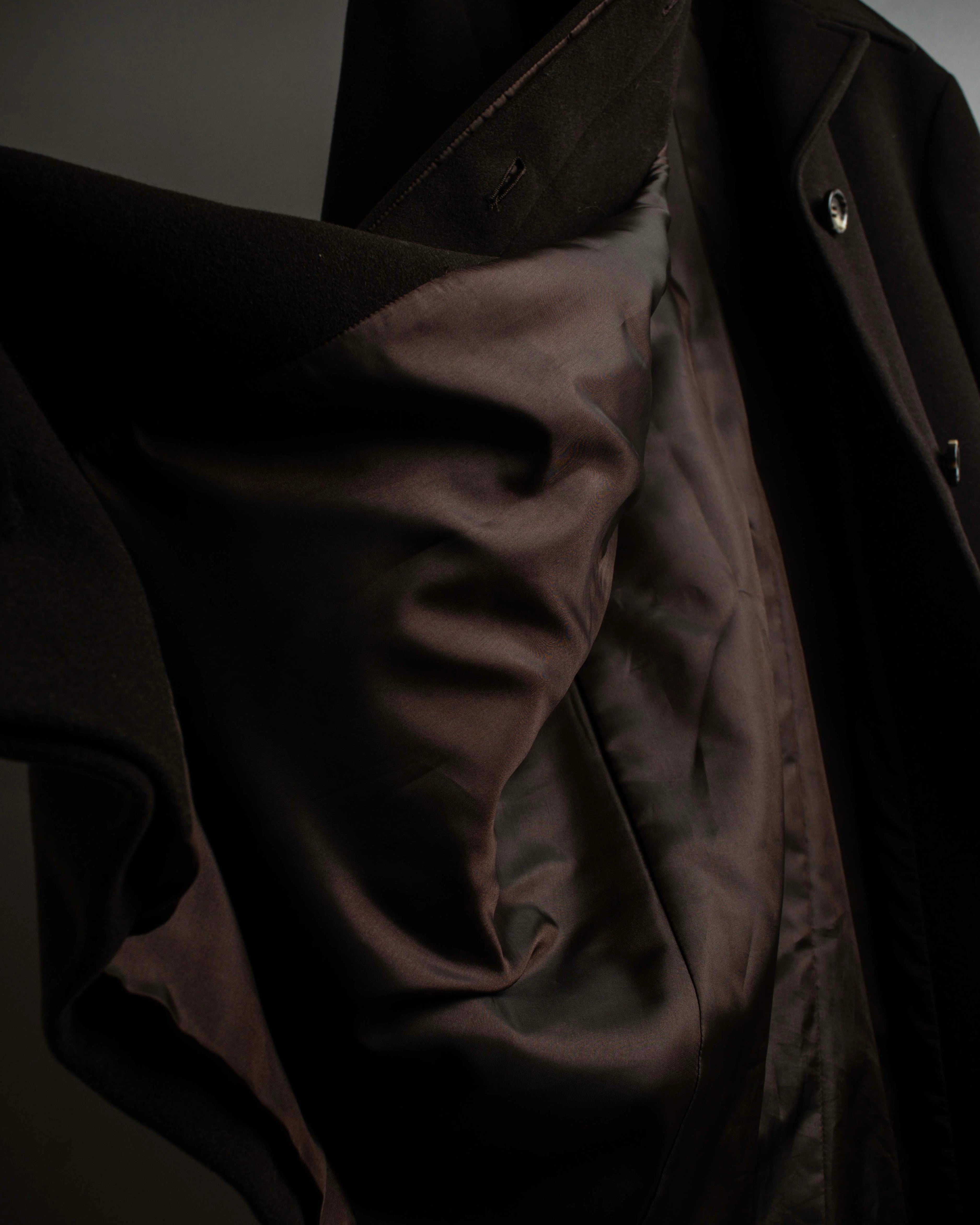 "VAL by VALENTINO" Military detailing hidden placket melton coat