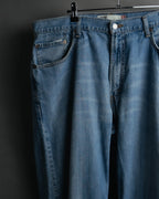 -MOOD MILLÉSIMES- 00’s softly faded loose straight denim pants 569 by “Levi’s”