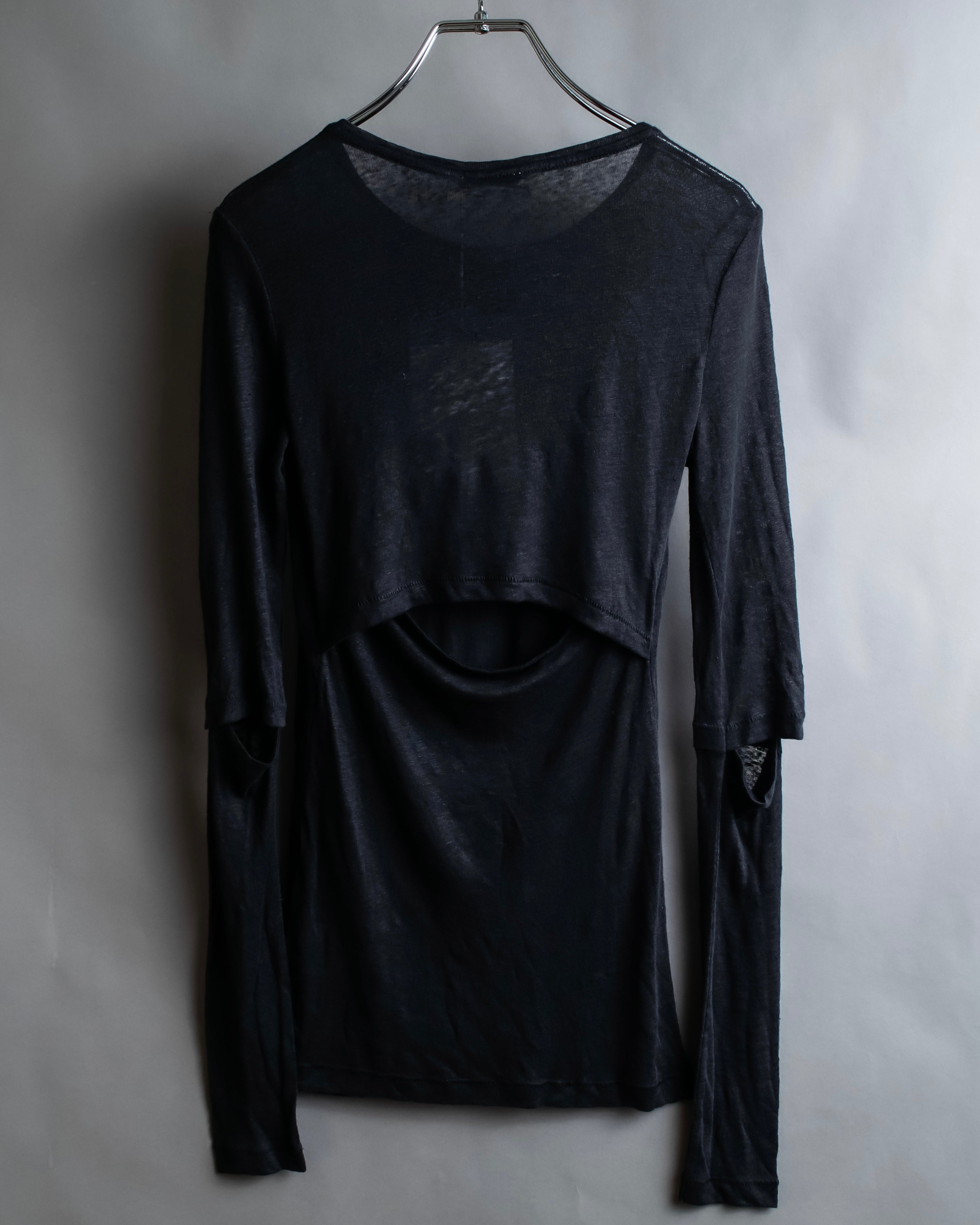 "Acne" Back＆sleeve cutting slit design pullover