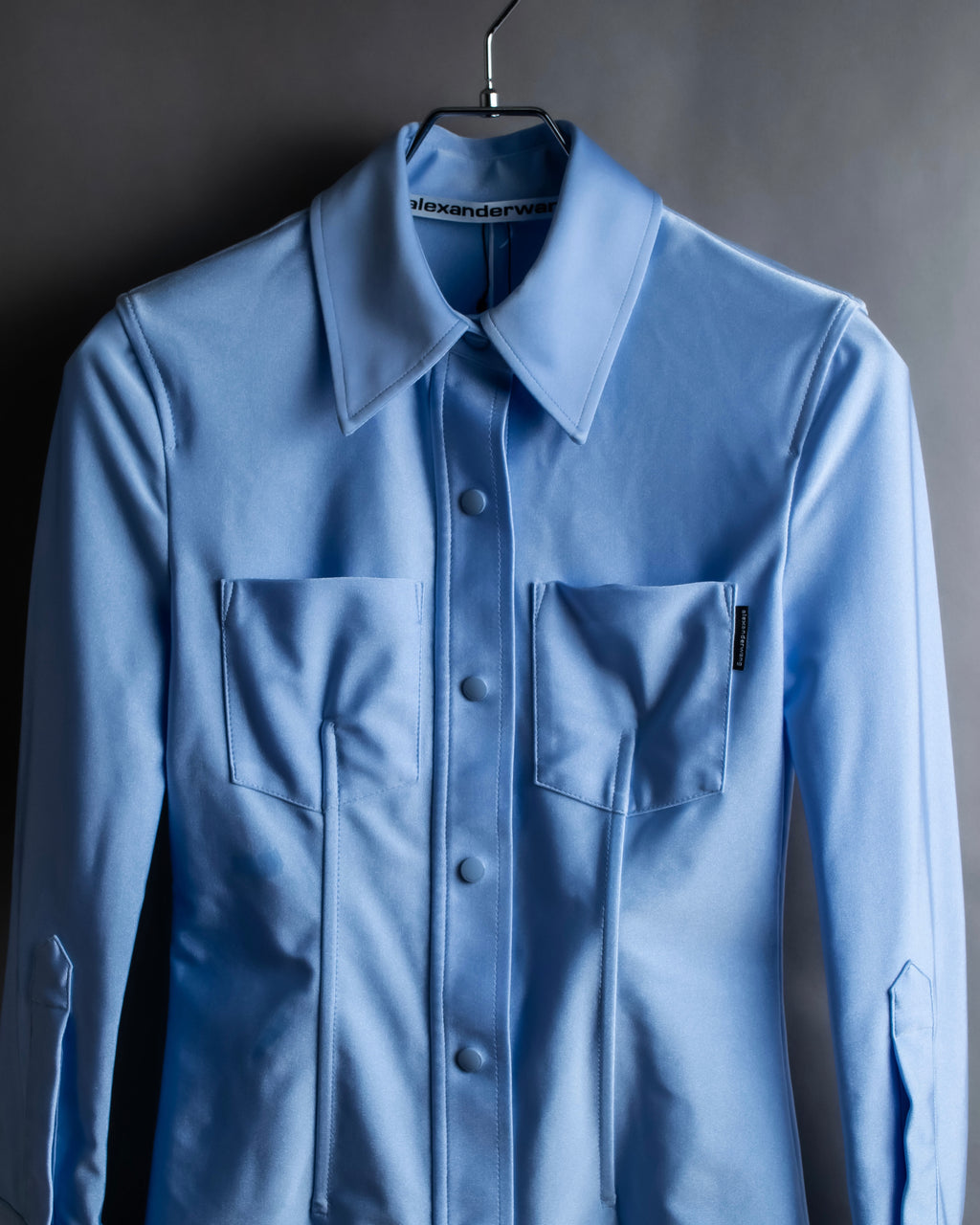 "ALEXANDER WANG" Three-dimensional cut design light blue shirt