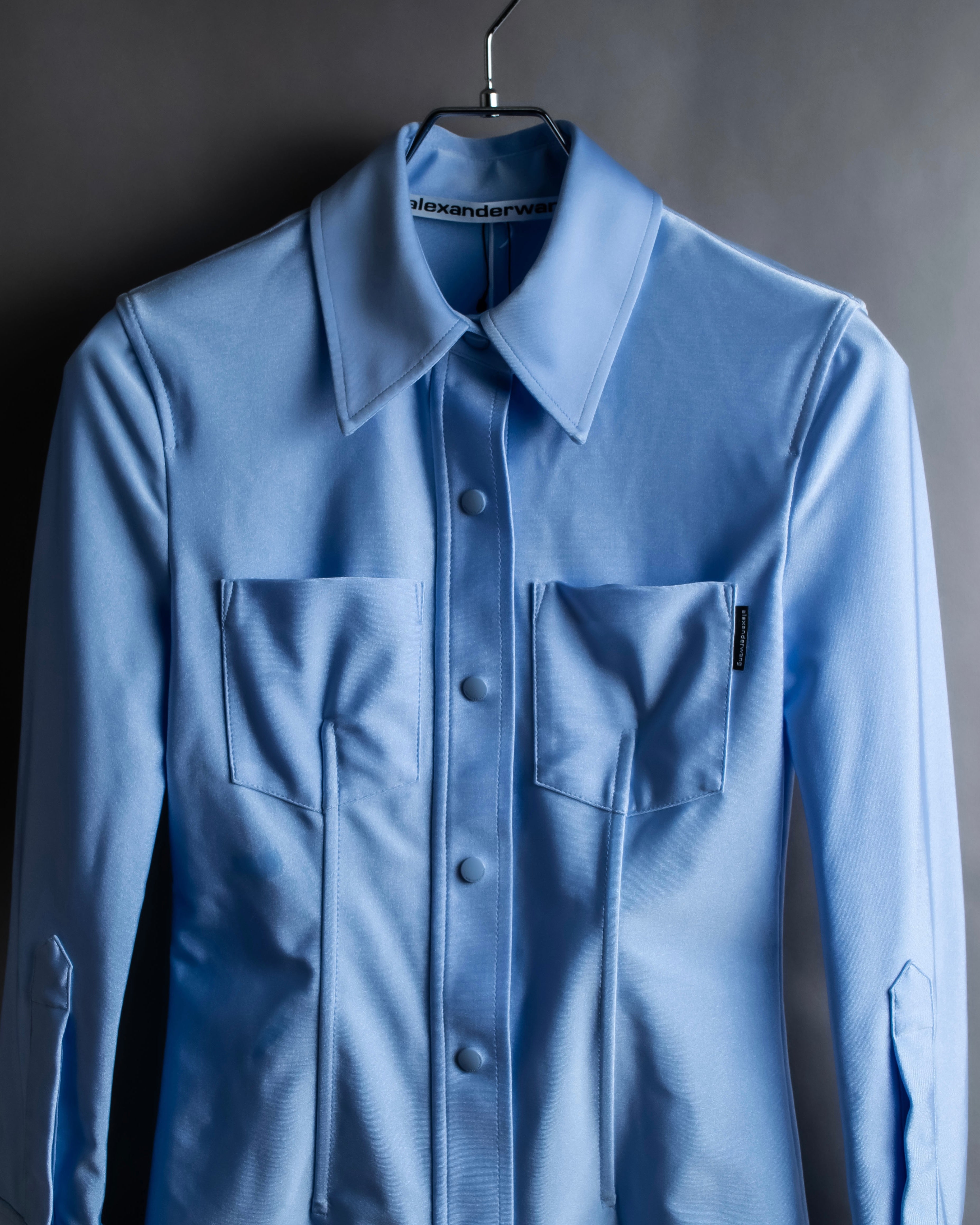 "ALEXANDER WANG" Three-dimensional cut design light blue shirt